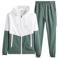 Traje deportivo informal para hombre, cárdigan, top de bloque de color y pantalones, a la moda y guapo Primavera 24 - details 2