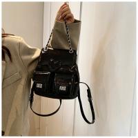 Diseño sentido nicho mochila plata amor de las mujeres nueva moda mochila versátil cadena cubo bolsa de viaje - details 23