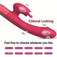 Vibrador potente para mujeres con lengua lamiendo estimulador de clítoris masturbador femenino consolador de punto G productos para adultos juguetes sexuales - details 5