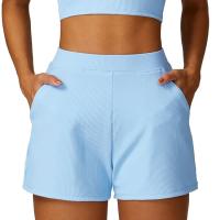 Pantalones cortos deportivos casuales y sueltos de nylon para yoga y ejercicios de autómneo y invierno acero inoxidable rápido secado - details 1