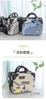 Bolsa de maquillaje pintada colorida para mujer, bolsa de aseo portátil de gran capacidad, bolsa de almacenamiento impermeable simple de viaje de mano de alto valor - details 10