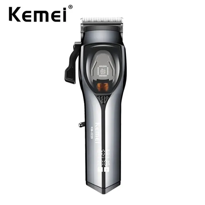 Kemei-cortadora de pelo profesional para hombre, máquina de corte de pelo inalámbrica, recargable, con Motor magnético de 10000RPM - 1
