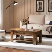 Mesa de Café Elevable y Extensible con Revistero 98x50x(41,8-56) cm Mueble para Sala de Estar y Comedor - details 37