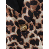 BUNO-Chaleco de leopardo para mujer, Top con cuello en V y una hilera de botones, informal, corto, sin mangas, novedad de primavera y verano 2025 - details 4