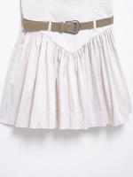 TRAFZA 2025 verano mujer cuello cuadrado cinturón decorar sin mangas cremallera Sling vestidos mujeres High Street plisado Mini vestido - details 5