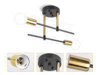 Lámpara Colgante LED Retro Chandelier E27 para Decoración del Hogar y Cocina Luz Interior Montado en Superficie Material Metal Estilo Art Deco - details 9