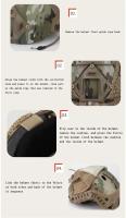 Accesorio de capucha para casco táctico de camuflaje, con cordón elástico - details 5
