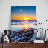 Pintura de Landschape de Montañas y Ríos de Natureza en Lienzo Decorativo para Dormitorio con Marco Poster de Arte Mural Picture Decor de Marca DHROOM - details 5