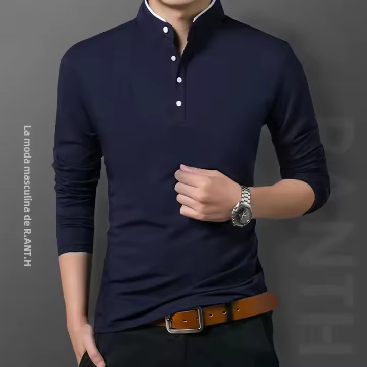 Camiseta Polo De Manga Larga Para Hombre Estilo Casual Comodidad Transpirabilidad Alta Para Ocasión Formal Verano - 1