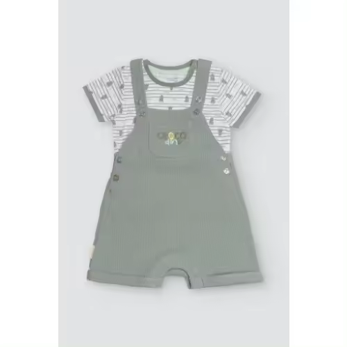 Conjunto para bebé de manga corta, multicolor, 100% algodón - 1
