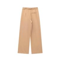 2024 pantalones de mujer pantalones anchos holgados pantalones negros de moda para mujer pantalones casuales de cintura alta otoño mallas acampanadas azules - details 9
