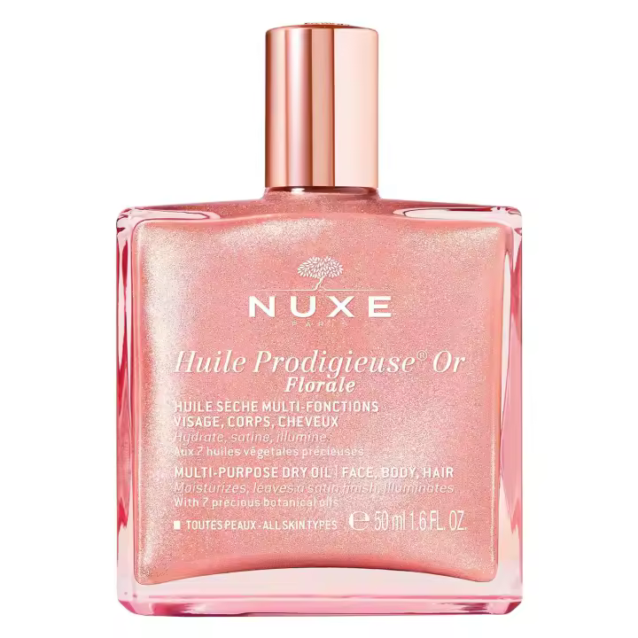 Nuxe Huile Prodigieuse ral Aceite seco brillante multiusos para rostro, cuerpo y cabello. Curious Rose Gold Radiance and Depth, 1.6 fl.oz. - 1