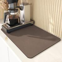 Super Absorbent Coffee Dish Large Kitchen Absorbent Draining Mat Drying Mat Quick Dry Bathroom Drain Pad Kitchen - details 0