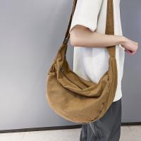 Bolso Bandolera De Lona Sólida Para Mujer Gran Capacidad Bolso De Compras Y Estudiante Bolso De Hombro Unisex Para Escuela - details 20