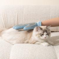Guantes para quitar el pelo flotante para gatos, malla transpirable, silicona suave, cepillo depilatorio 2 en 1, grueso, antiarañazos - details 2