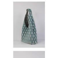 Air fly tejiendo obra de arte diseño original bolsa de mano lanzadera patrón 3D tejer de doble cara triángulo trasero bolsa minimalista casual bolso - details 24