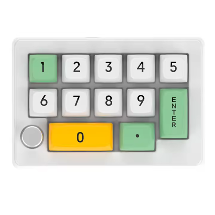 Teclado Macro programable de 13 teclas, interruptor mecánico intercambiable completamente en caliente, 7 colores RGB de luz, teclado para juegos, blanco - 1