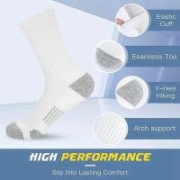 Medias De Gimnasio Para Hombres 6/12 Pares Algodón Y Spandex Cómodas Y Suaves Con Agarre En La Base Talla Grande Estilo Nuevo - details 4