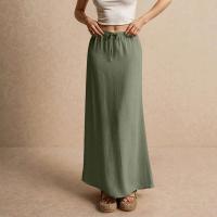 Vacaciones Verano Maxi Cordón Cintura baja A e Faldas casuales Falda larga ajustada Playa Ropa de mujer - details 31