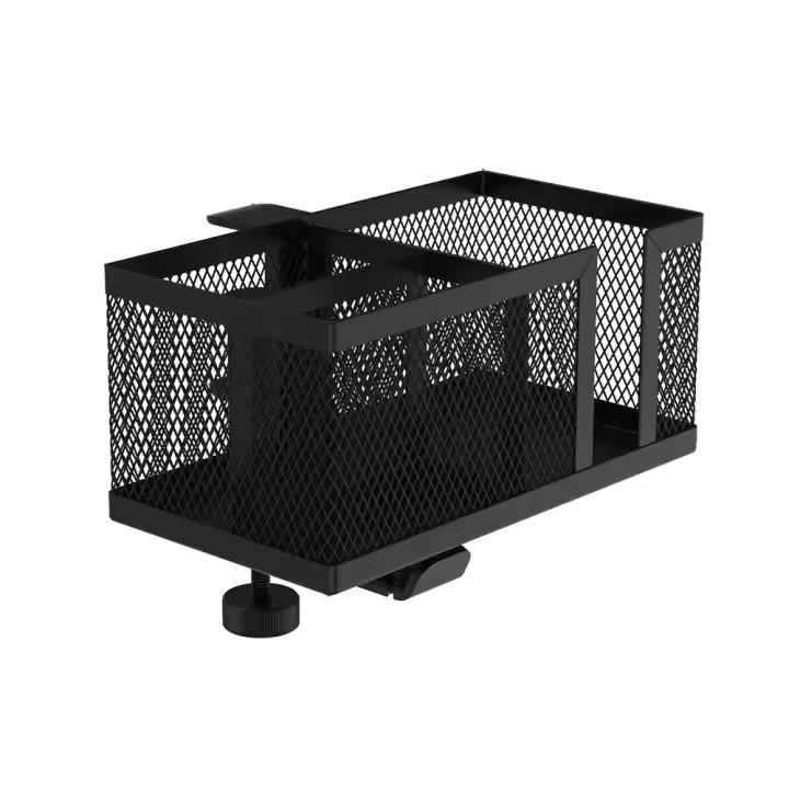 Clip desmontable en soporte para taza de escritorio, Clip de Metal, soporte giratorio antiderrames para auriculares, fácil instalación, ahorro de espacio - 1