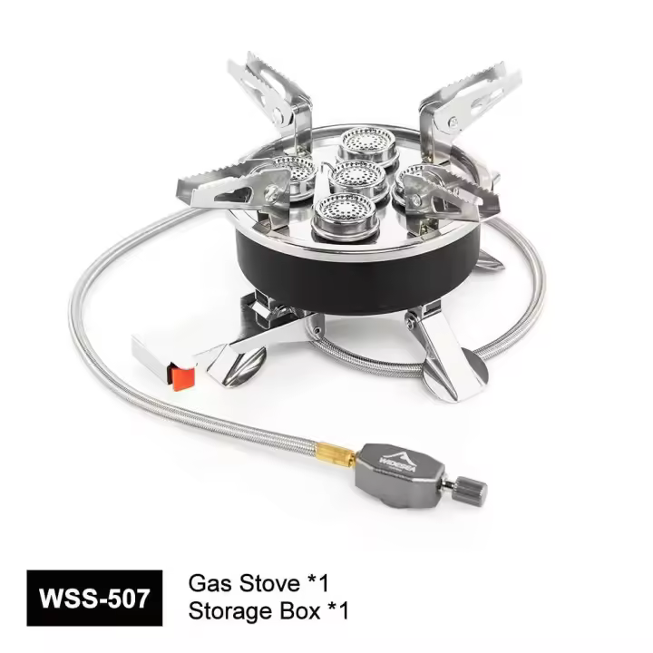 Estufa de Gas 5 en 1 para acampar, horno plegable portátil de gran potencia para exteriores, suministros para Picnic, cocina y senderismo - 1