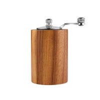 Molinillo Manual de sal y pimienta, especias de madera, condimento de café, utensilios de molienda de cocina hechos a mano ajustables - details 0
