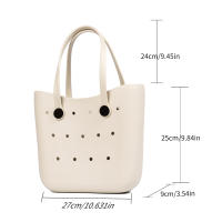 Bolso De Playa Grande Para Verano EVA Inodoro Para Mujer Bolsa De Picnic Con Agujeros Impermeable Bolsa De Hombro Con Manija - details 24