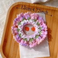 Flores Convallariae, gomas para el pelo de flores de ganchillo, elásticas, hechas a mano, tejidas, tocado de cuerda para el cabello, colorido, dulce, diario - details 0