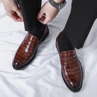 Zapatos Lefu para hombre, calzado sencillo y versátil con relieve sonriente, moda británica de negocios, talla grande - details 11