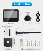 Timbre inalámbrico Ojo de gato, cámara de videovigilancia con WIFI, Radar, intercomunicador Visual gran angular de 1080 °, detección de movimiento PIR, 120 P - details 11