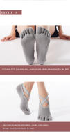 Calcetines Deportivos de Algodón Antideslizantes Para Mujeres y Niñas Para Danza de Ballet y Yoga Par de Piezas Forrados en Viscosa - details 6