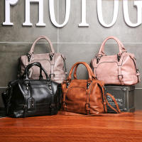 Bolso De Gran Capacidad Para Mujer, Bolso De Mujer De Cuero De Cera De Aceite, Bolso De Mensajero De Hombro. - details 0