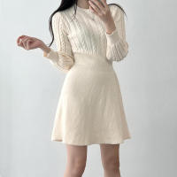 Vestidos básicos de invierno 2023, minivestidos bonitos de punto, túnica de manga larga, vestido suéter dulce - details 4