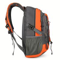 Mochila de Senderismo Multifuncional Ligera con Accesorio para Bastones de Trekking, Bolsa de Viaje y Montañismo de Nailon Duradero con Correas Ajustables, Múltiples Compartimentos y Bolsillos Laterales de Malla - Negra, Accesorios de Senderismo - details 5