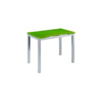 Mesa de Cocina o salón Extensible Moderna, CALCUTA, Color Blanco/Plata - Material Cristal Templado/Metal 100/140 x 60 x 76 cm - details 13