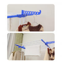Colgador Vertical con ruedas, Percha de tres capas, Percha plegable, Percha extraíble - details 1