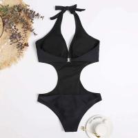 2023 sexy corte Trikini nuevo sólido Tre, escote en V profundo, espalda descubierta es un traje de baño Monokini para mujer Tre - details 12