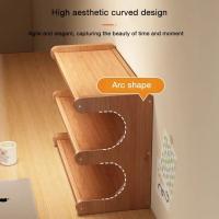Estante de almacenamiento de escritorio de 2/3 niveles, soporte de mesa de madera compacto que ahorra espacio, estantería de escritorio multifuncional fácil de montar - details 9