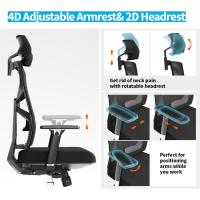Silla de Oficina Ergonómica Resalto Alto con Reposabrazos 4D, Altura Ajustable, Soporte Lumbar y Reposacabezas 2D - details 10