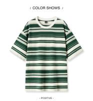 Camiseta de Verano 2025 para Hombres Semir Manga Corta, Rayas Coloridas, Ropa Casual Versátil - details 12