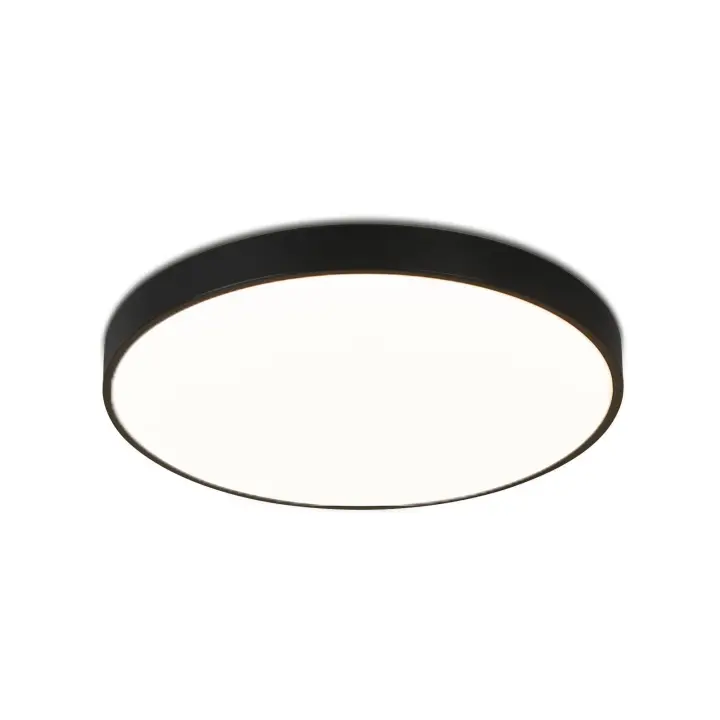 CBJKTX Deckenlampe LED Schlafzimmerlampe Schwarz Kellerlampe Badlampe 12W IP44 Küchenlampe Flurlampe Ø21cm - 1