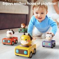 Coches de carreras de animales para niños pequeños, asiento de vehículo de juego infantil, juguetes de coche de fricción de empuje, 1-3 - details 4