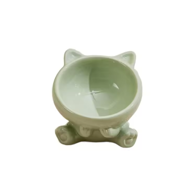 Suministros para mascotas, cuenco de cerámica para gatos, bonito cuenco de alimentación de comida para perros multiusos, alimentador antideslizante de gran capacidad para mascotas, alimentador para gatitos y cachorros - 1