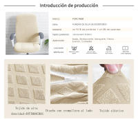 Funda Jacquard Para Silla De Oficina Disponible En 3 Tamaños, Tela De PROTECCIÓN, ANTI-MANCHA - details 2