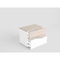 Noche 2 cajones Blanco Mate/Sahara 54x41.5x35cm - details 4