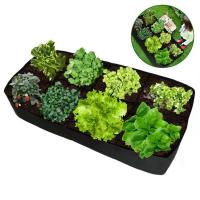 Bolsa de plantación Rectangular de fieltro para verduras, flores, bolsillos de cama de jardín elevados, bolsas de cultivo de plantas cuadradas multirejilla S - details 2