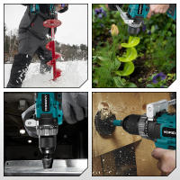 Taladro eléctrico sin escobillas YOFIDRA 650N.M de 13MM, destornillador inalámbrico Ice Powel Tools con función de impacto para batería Makita de 18V, juego de pines. - details 11