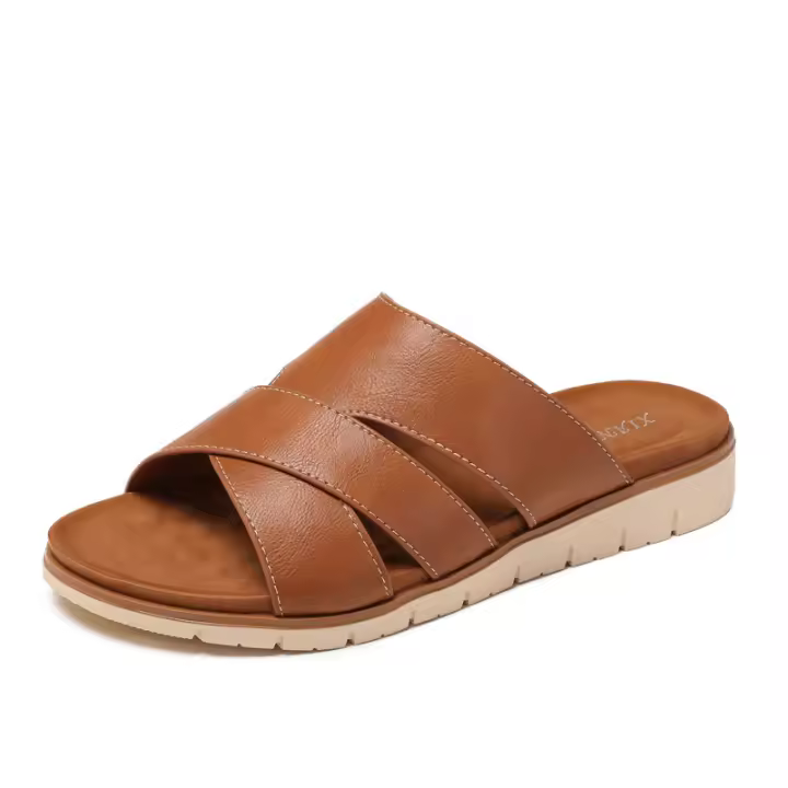 Sandalias plateadas de moda para mujer GIOIO, zapatillas de verano de suela gruesa para hacer caca - 1