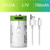 Baterías recargables Li-ion 3.7V 16340 para láser y linterna LED YTBNA 4PCS con cable Tipo-c para carga rápida - details 3