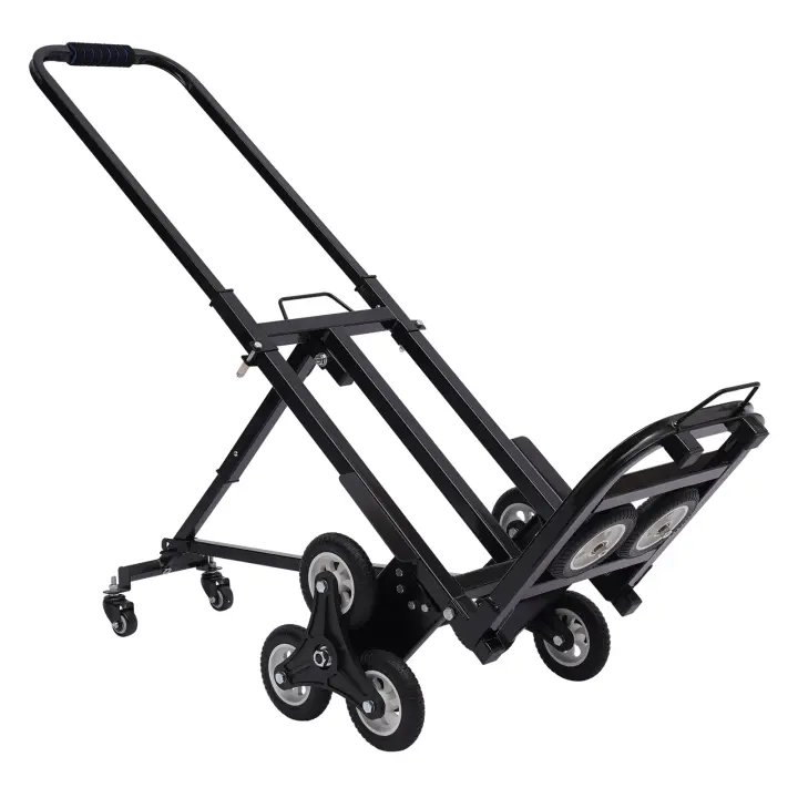 Carrito portátil para subir escaleras, plataforma rodante de carga máxima de 330 kg/330 libras, 25,5 libras, 46x150/18x10 pulgadas - 1
